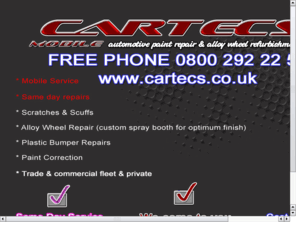 cartecsmobile.com: Cartecs | Automotive Paint Repair and Alloy Wheel Refurbishment, West Sussex, UK
Automotive Paint Repair and Alloy Wheel Refurbishment, West Sussex, UK