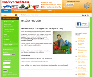 hrackyprodeti.eu: Nejoblíbenější hračky pro kluky za nejnižší ceny na internetu | Hračky pro děti
Oblíbené značky LEGO, BRUDER, PLAYMOBIL, panenky a autodráhy. Nejlepší ceny, dodání do 24 hod. a akce pro zákazníky! Nakoukněte s dětmi k nám...