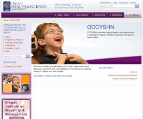 occyshn.org: Oregon Center for Children and Youth with Special Health Needs: OHSU - Portland, Oregon
