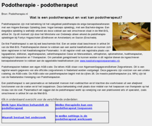 podotherapeut.net: Podotherapeut | podotherapie
Podotherapie biedt u behandelingen en informatie over klachten aan het bewegingsapparaat die voortvloeien uit een afwijkend functioneren van de voeten, zoals voetklachten, knieklachten, heupklachten en rugklachten
