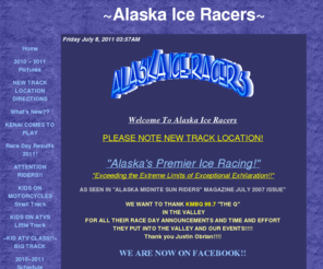 alaskaiceracers.com: Alaska Ice Racers
Alaska Ice Racers, Big Lake,motorcycle racing, atv racing, winter, ice racing