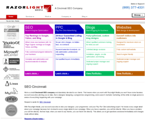 razorlightmedia.com: Cincinnati SEO, PPC - Razorlight Media
Razorlight Media is a top Cincinnati SEO company. We achieve top Google rankings, manage Pay Per Click campaigns, and design websites that sell.