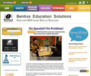 bentiva.com: Bentiva Education Solutions - Kon-ver-SAY-shun Spells Success
Educators find The Parent/Teacher Kon-ver-SAY-shun Kit handy when holding conferences with Spanish-speaking families.