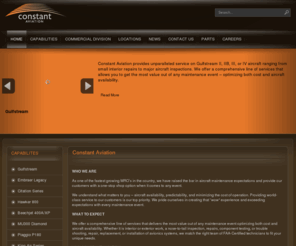 constantaviation.com: Constant Aviation - a Nextant Aerospace company
Constant Aviation proivides a comprehensive line of services that delivers the most value out of any maintenance event optimizing both cost and aircraft availability. Whether it is interior or exterior work, a nose-to-tail inspection, repairs, component t