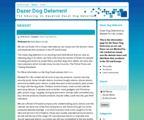 dazer.co.uk: Dazer Dog Deterrent
Dazer Dog Deterrent tried and tested device to protect you and your own dog from agressive dogs.