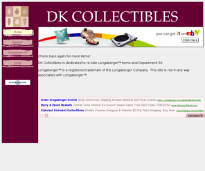 dkcollectibles.com: Baskets
Baskets and Department 56 Collectibles for Sale