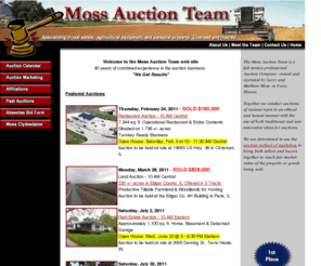 mossauctionteam.com: Moss Auction Team
The Moss Auction Team is a professional auction company owned and operated by Larry and Matthew Moss in Paris, Illinois.