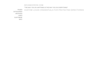 devanhcrow.com: devanhcrow.com - "The way you do anything is the way you do everything"
devanhcrow.com - "The way you do anything is the way you do everything"