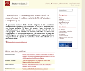 statoechiese.it: Stato, Chiese e pluralismo confessionale - Home
stato e chiese