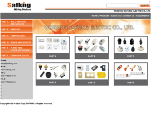 safking.com: WENZHOU SAFKING ELECTRIC CO., LTD. - switch,plug,receptacle,lampholder
switch,  plug, receptacle, lampholder WALL SWITCHES AND SOCKETS,SWITCHES,WENZHOU SAFKING ELECTRIC CO., LTD.