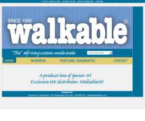 walkableuk.com: Walkable UK: Custom made orthotics - riseable insoles - Great Britain
Since 1980 Walkable have researched concepts and ideas to solve problems related to lower limbs pathologies. Our Custom made orthotics significantly help in improving biomechanics, posture and relieve painful hips, knees, ankles and feet.