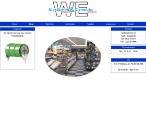 we-wuppertal.com: WE elektronik Wuppertal
Elektronikzubehoer Elektronik Artikel Anfahrplan Miba eMail Lötleiste Litze Minitaster Kabelbinder Modellbausteckverbinder