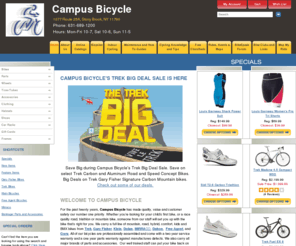 campusbikes.com: Campus Bicycle Stony Brook Suffolk Long Island NY Trek Gary Fisher Bontrager
Campus Bicycle is a full service bicycle store located in Stony Brook, Long Island NY with great selection and service! We carry bikes from Trek, Gary Fisher, MIRRAco, Free Agent. Cycling Accessories from Nike, Bontrager, Cateye, Sidi, Mavic, Louis Garneau, Park Tool and many more...