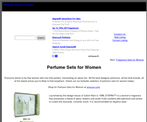 perfumesetsforwomen.com: Perfume Sets for Women: Amazing scents
The very best in perfume sets for women is right here waiting for you in our fantastic online store. Find everything you need right here!.