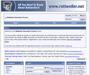 rottweiler.net: Rottweiler Discussion Forums
This is a discussion forum for the Rottweiler breed.