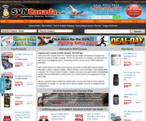 supplementspei.com: Supplements Vitamins Nutrition Canada
SVN Canada - The leader in Sports Nutrition and Supplements Canada Wide. 100% satisfaction guarantee. We offer both Retail and Wholesale Prices.