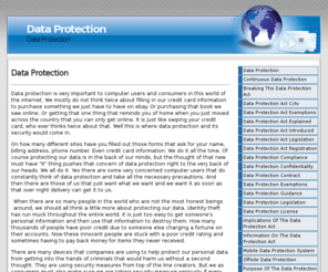 dataprotectionfacts.com: Data Protection
Data protection is very important to computer users and consumers in this world of the internet.