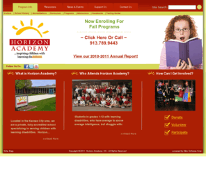 horizon-academy.com: Program Info | Horizon Academy KS | Private School For Children With Learning Disabilities
Program information on Horizon Academy, a private school specializing in teaching children with learning disabilities located in Roeland Park, KS.