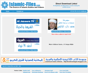 islamic-files.com: Islamic Files : Islamic Videos
Sharing Islamic files including Islamic videos and movies, documentaries, and Islamic Audios.