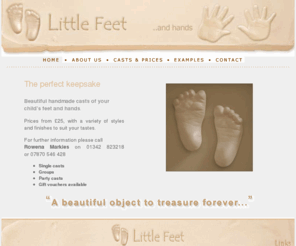 littlefeetandhands.co.uk: Little Feet and Hands - cast - keepsakes - perfect - hands - gift - child
Little feet and hands create handmade casts of your childrens feet and hands for keepsakes.