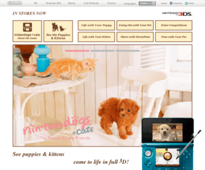 nintendogs-3ds.com: nintendogs + cats
Welcome to the official website for nintendogs + cats, only on the Nintendo 3DS system. Meet all the puppy & kitten breeds, see game videos, and much more!