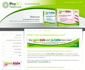 nucell.co.uk: ProBio healthcare: What’s new?
