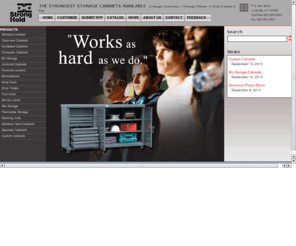 strong-hold.biz: Strong-Hold Cabinets
Strong Hold Products makes the strongest storage units available: 12-gauge steel, 14-gauge shelves, in stock and ready to ship or place your custom order today.  Call us toll-free at 800-880-2625.  Manufactured with pride in Louisville, Kentucky, USA.