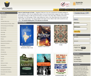 vedamsbooks.com: A One Stop shop for books on India online Book Store
Largest collection of books from India, Nepal, Bangladesh, Afghanistan, South Asia on humanities and sciences