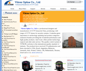 vitron-optics.com: Vitron - Your Source for CCTV Lenses; Security Camera lenses; High Resolution Lenses
