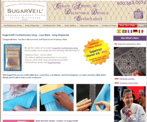 sugarveil.com: SugarVeil® Confectionery Icing - Flexible Icing | Lace Mat, Icing Dispenser, Kosher, Additive Free
Delicious SugarVeil Confectionery Icing, flexible, free of artificial additives, and lets you create amazing decorations in minutes without complicated techniques or tools.