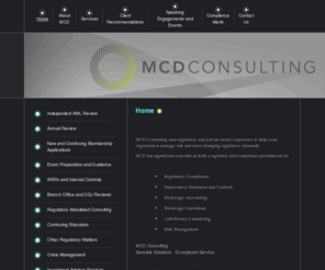 mcd-consulting.com: mcd-consulting.com - Home
MCD Consulting- Broker/Dealer and RIA compliance consulting and solutions