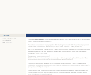 extel.pl: Extel Telekomunikacja - dostęp do internetu, transmisja Ethernet
Extel Telekomunikacja – operator telekomunikacyjny i integrator usług telekomunikacyjnych dla biznesu. Oferujemy atrakcyjne warunki usług: dostęp do internetu, telefonia, VoIP, kolokacja, transmisja danych Ethernet, SDH.
