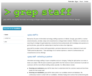 grep-staffing.com: grepstaff.com - home
grep staff - IT staffing firm in Atlanta, GA