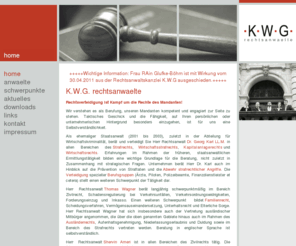 kwb-recht.com: KWG - home
KWG-Recht: Wir verstehen es als Berufung, unseren Mandanten kompetent und engagiert zur Seite zu stehen