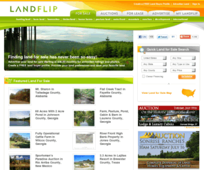 landflip.com: Land for Sale, Farms for Sale, Acreage, Lots for Sale
Easily find land for sale, farm land for sale, hunting land, lots for sale, acreage, vacant land, waterfront property, timberland, ranches and rural land for sale.