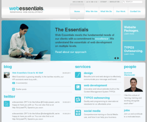 webessentials.asia: TYPO3 Outsourcing, Web Development, Graphic Design and Social Media Expertise - Web Essentials - Redefining Web Development
Web Essentials is a social business based in Phnom Penh, Cambodia, providing design, web development, and outsourcing expertise with special focus on TYPO3.