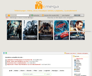 mamega.com: Film Megaupload, Series, Manga : Telechargement gratuit
Film megaupload french hd Manga, Telecharger Series, Blu-ray DVDRIP HD : Megaupload gratuit
