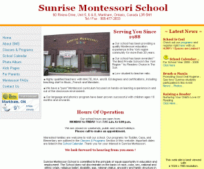 sunrisemontessori.ca: Sunrise Montessori School in Markham, Ontario
Welcome to Sunrise Montessori School in Markham, Ontario