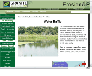 erosionpollution.org: Erosion Pollution Products Controlling Waste Water Stream In WWTP Process Plants
Erosion Pollution products such as flow control baffles and WWTP water baffles are used in municipal waste water treatment (WWTP) process plants.