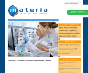 materia-inc.com: Materia – Delivers a Competitive Edge through Metathesis Catalysts
Materia’s Nobel Prize winning catalyst technology provides a competitive edge through reduced costs, enhanced performance, and greener chemical processes.