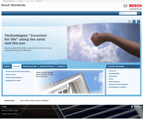 coreman-net.org: The Bosch Group - Startpage
Bosch,Produkte,Leistungen,Service,Zündkerzen,Joint Venture,Geschäftsbereich,Umweltbericht,Forschung,Entwicklung,Tradition,Innovation,Innovationen,Karriere,Jobs,Lieferanten