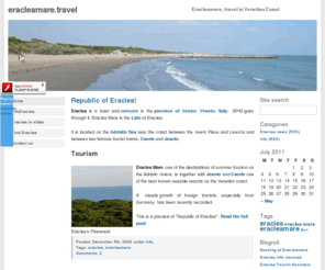 eracleamare.mobi: ERACLEA MARE: hotels and apartments for holiday, seaside and pinewood.
Welcome to the official website of Eraclea Mare where you can find useful information and tips to better spend your holidays in Eraclea Mare.