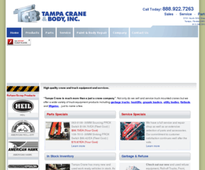 tampacrane.com: Truck Mounted Cranes | Hooklifts | Grapple loaders —Tampa Crane & Body
sales and service  of truck mounted cranes, truck equipment products  including garbage trucks, hooklifts, grapple loaders, utility bodies, flatbeds and liftgates