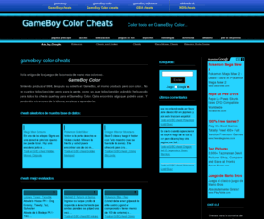 gameboy-color-cheats.es: GameBoy Color Cheats - www.gameboy-color-cheats.es
Trucos para tus juegos de GameBoy Color. Buscar tu cheats y truco para tus juegos de GameBoy Color...