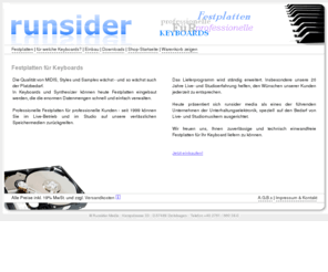 kalinowski.biz: Runsider Media: professionelle Festplatten für professionelle Keyboards
professionelle Festplatten für professionelle Keyboards - von Runsider Media