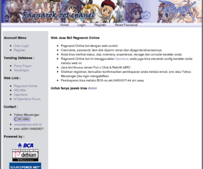 pasarbot.com: Welcome to ragnarok bot cpanel
Ragnarok Online Bot Control Panel