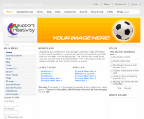 supportcreativity.org: Support Creativity
Joomla - the dynamic portal engine and content management system