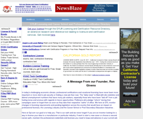 ugyl.com: GYL - Career School and Professional License & Certification Directory
The GYL Licensing and Certification Career School and Professional License & Certification Directory provides opportunities for businesses and government licensing agencies to be located in an exclusive Professional License Internet Portal.