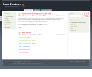 piaskowy.net: Paweł Piaskowy
 