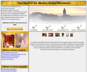 marrakech-hostel.com: The Heart of the Medina hostel Marrakech
The Heart of the Medina hostel marrakech Morocco home page